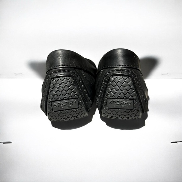 🌻NEW w.box SPERRY Black Davenport Leather Venetian Driver Casual Shoes Mens 10 - Picture 3 of 12